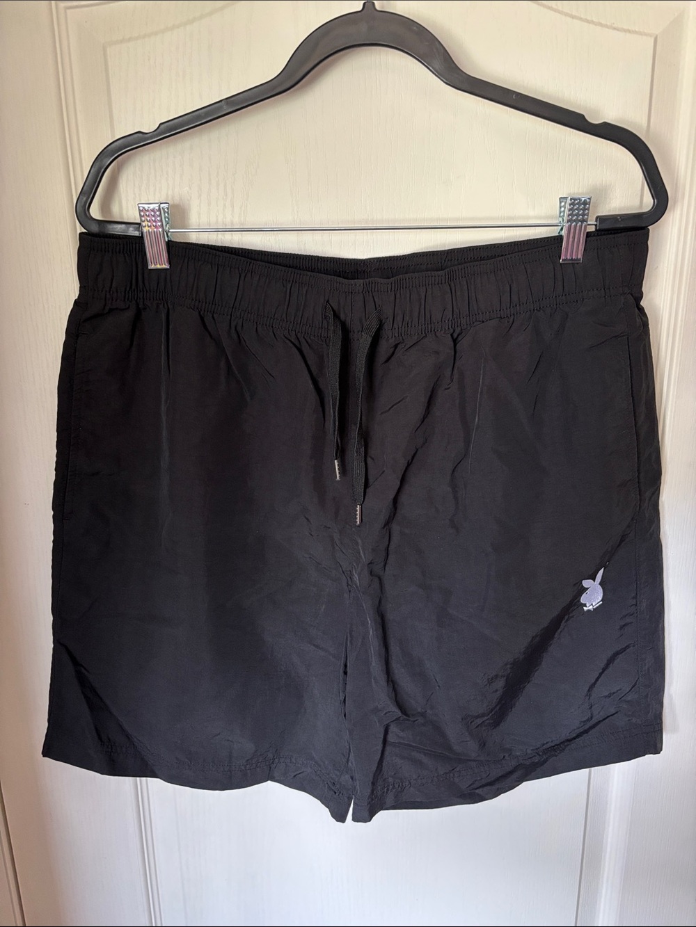 Playboy Men’s XL Black Performance Athletic Shorts Dry Fit Drawstring